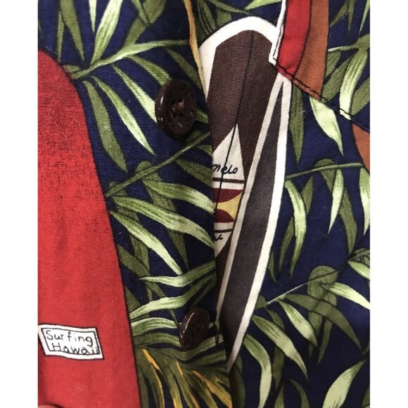 RJC Boys Authentic Hawaiian Button Down Shirt Size 8 Coconut Shell Buttons EUC - Picture 5 of 5